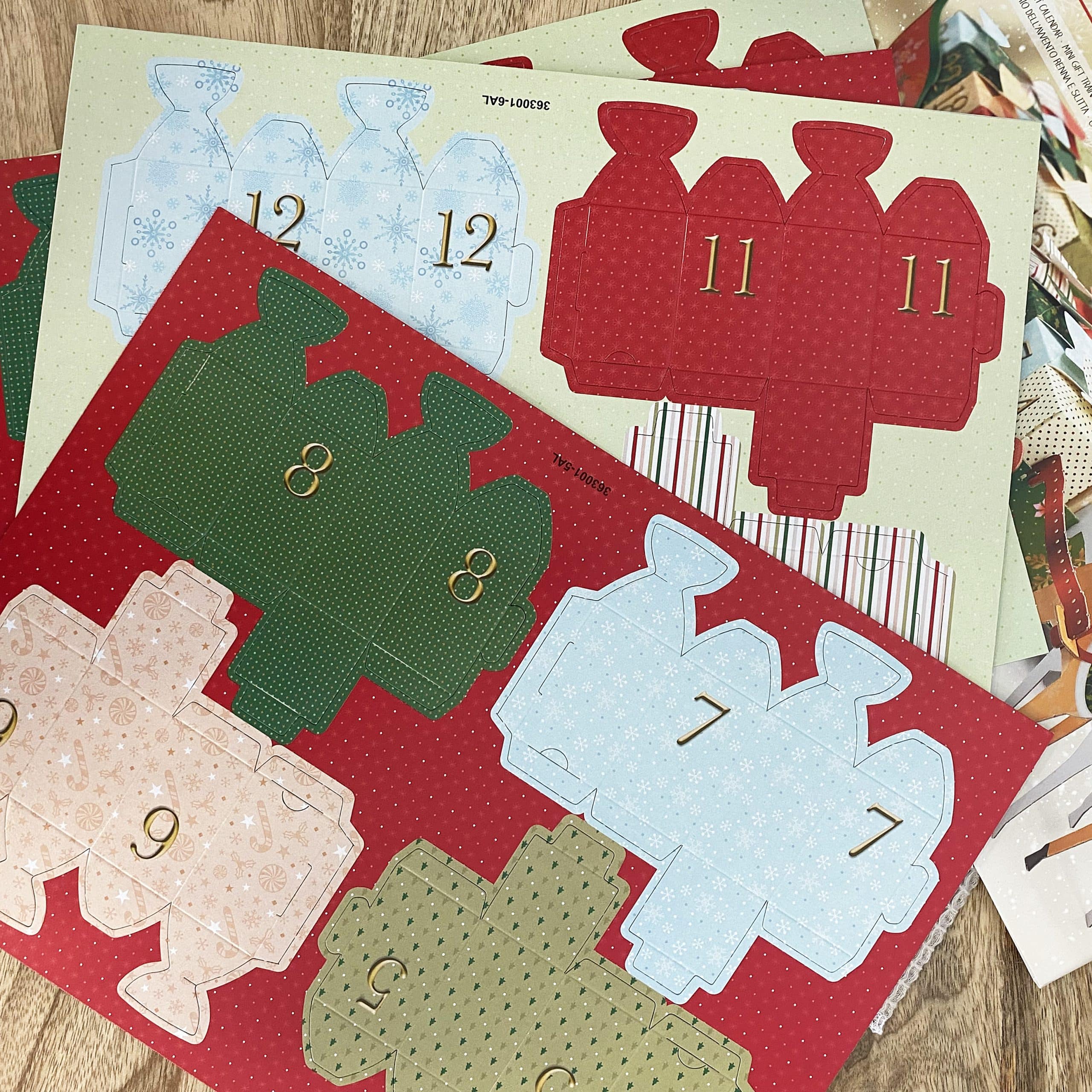 Kit pour faire son propre calendrier de l'avent - Rennes et traineaux