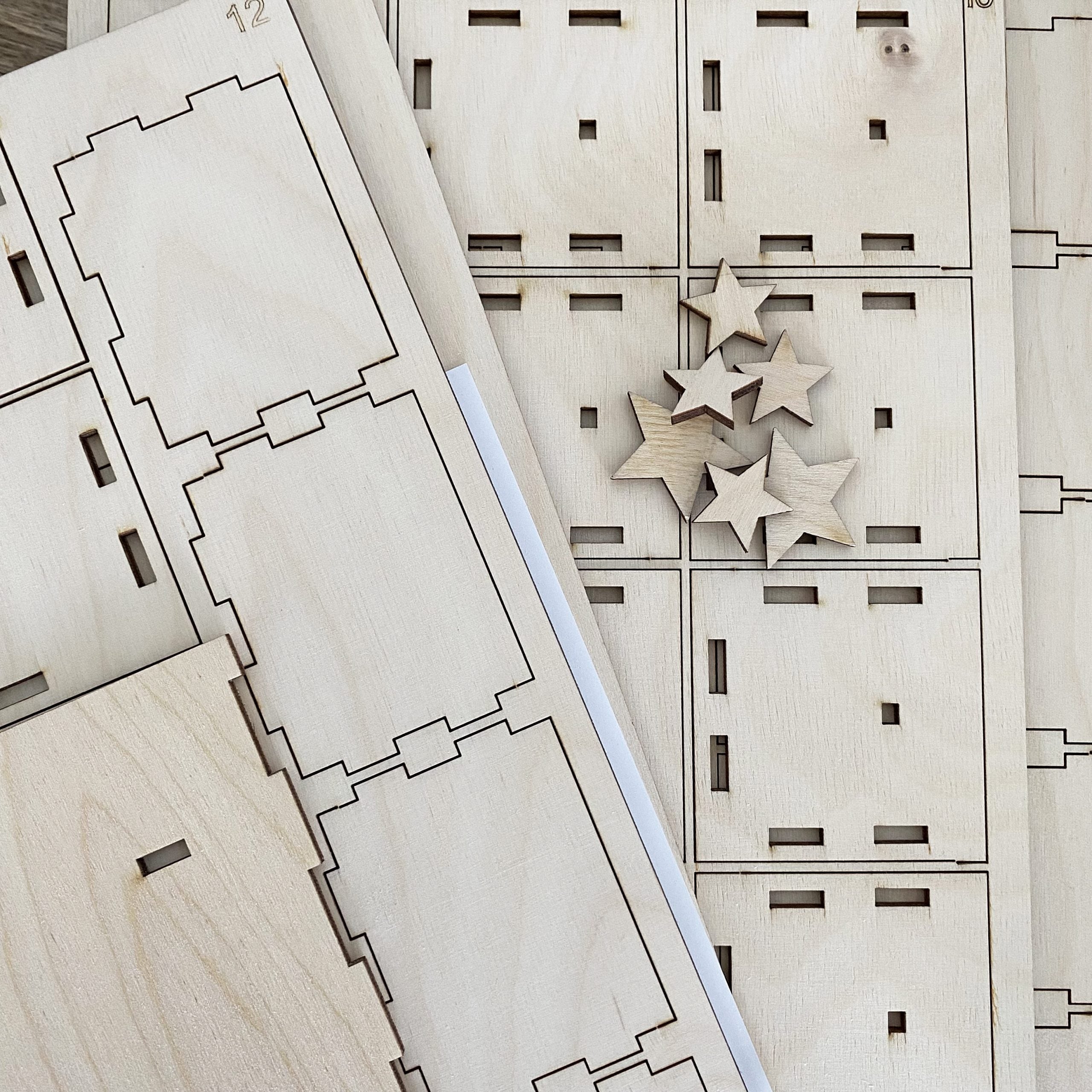 Kit calendrier de l'Avent maison en bois à faire soi-même