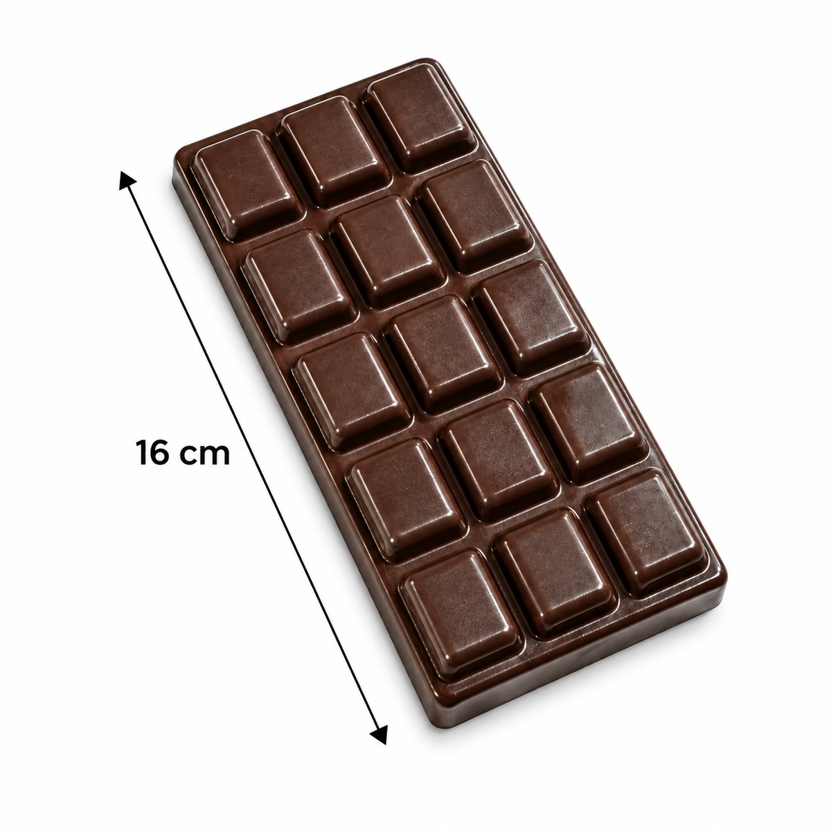 Squishy tablette de chocolat noir - anti-stress à remontée lente