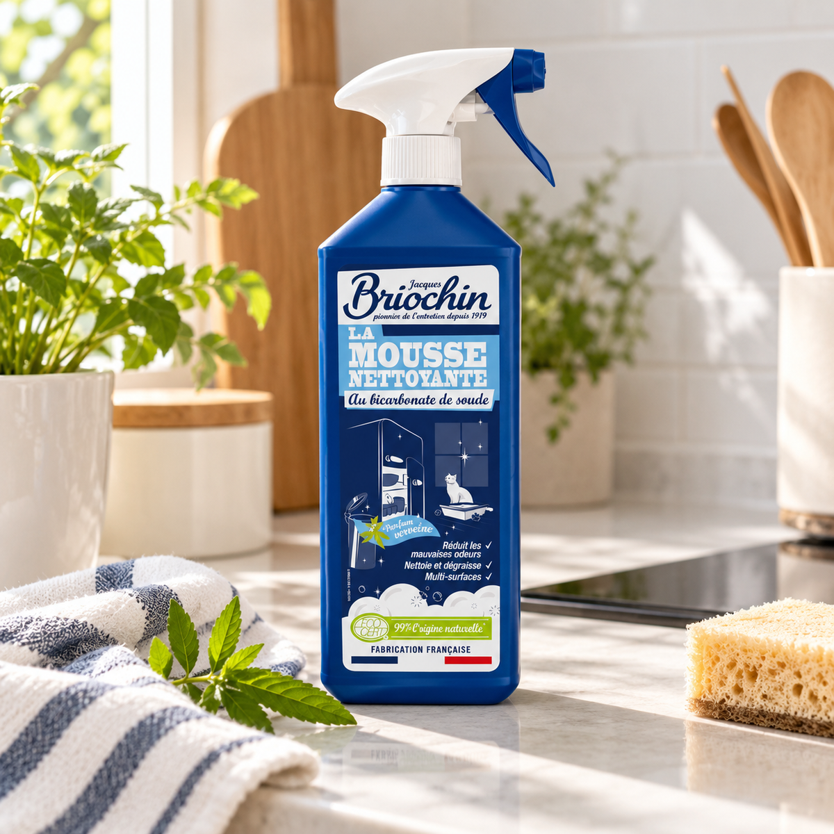 Mousse nettoyante au bicarbonate – Briochin 750 ml