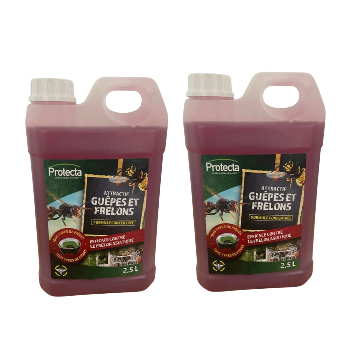 Pack de 2 bidons 2,5L - Liquide piège à guêpes