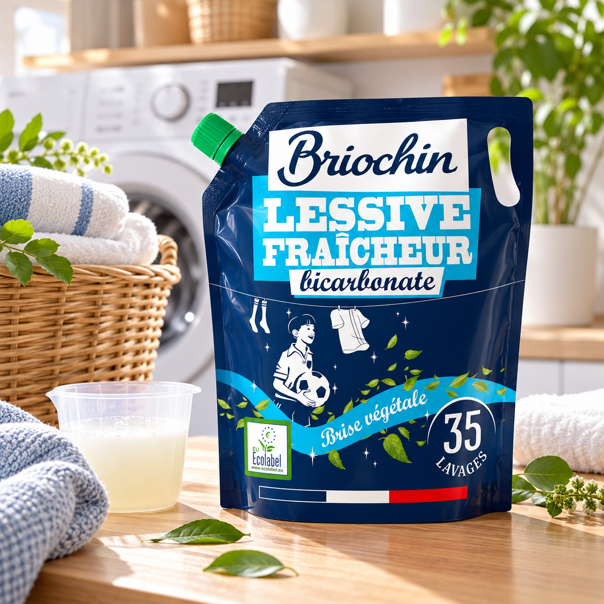 Recharge Lessive Liquide au Bicarbonate – 1,6 L BRIOCHIN