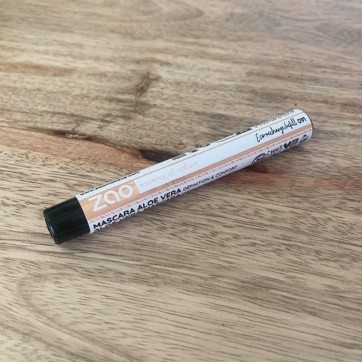 Mascara rechargeable à l'Aloé Vera - 091 Brun foncé
