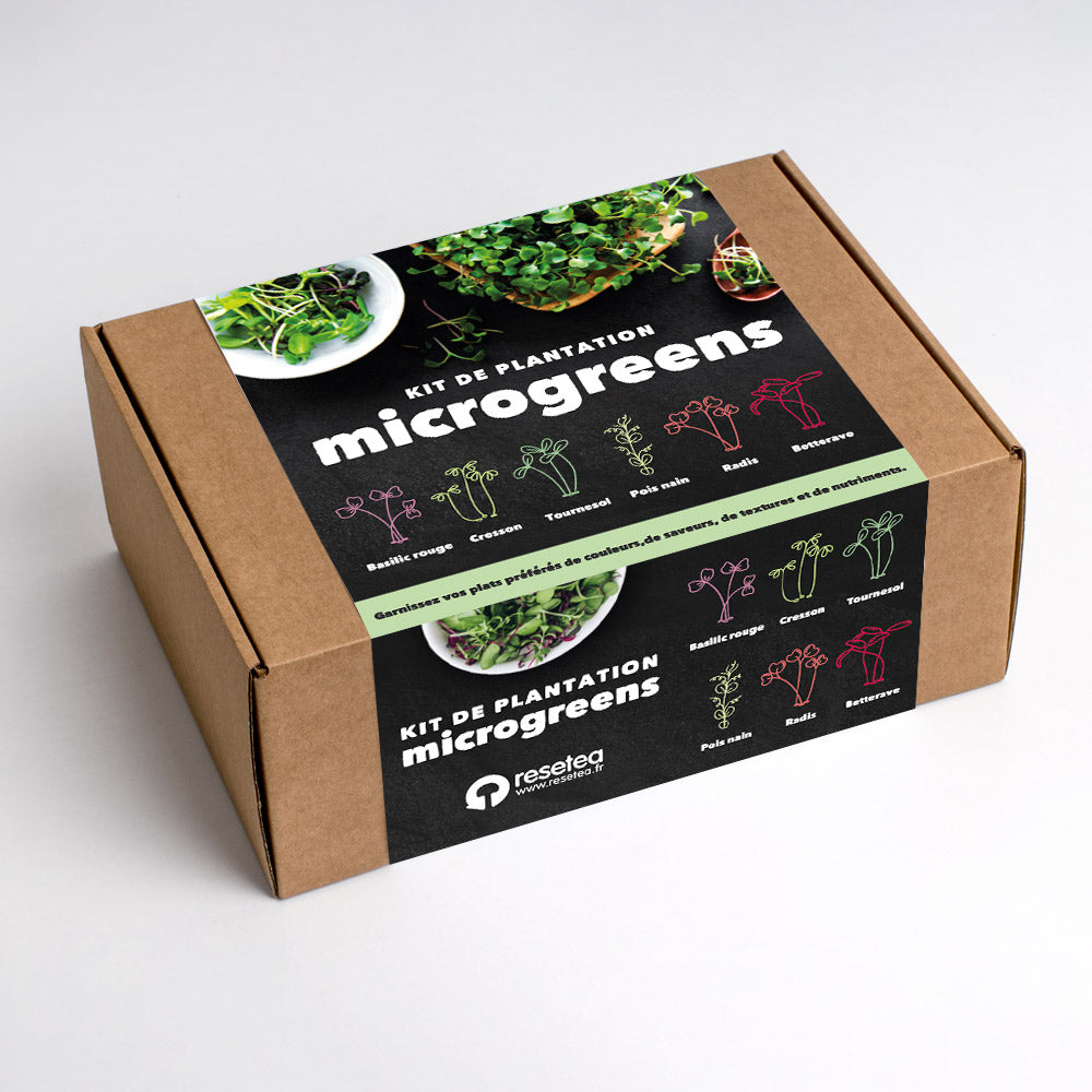 Kit de culture de micropousses Microgreens – 6 variétés