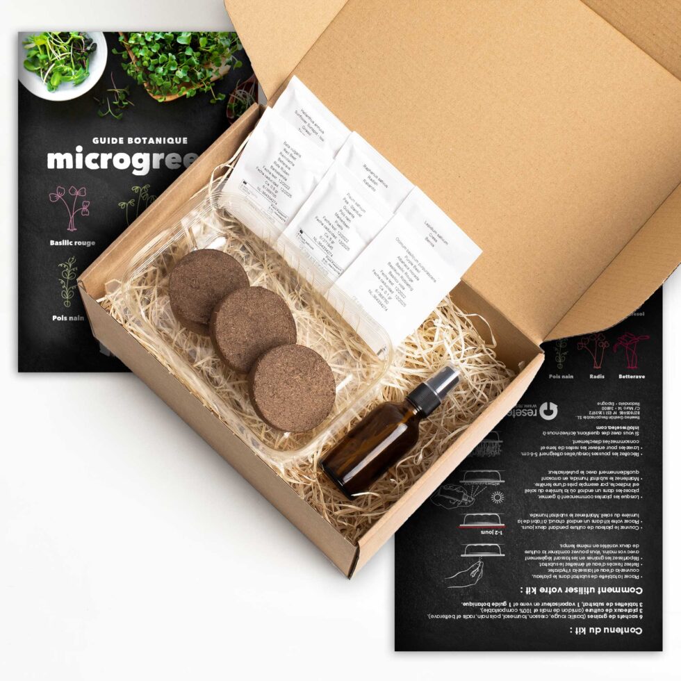 Kit de culture de micropousses Microgreens – 6 variétés