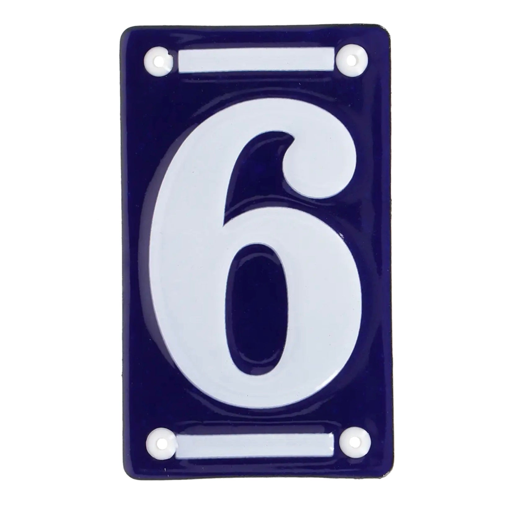 Numéro de maison en céramique - Bleu et blanc