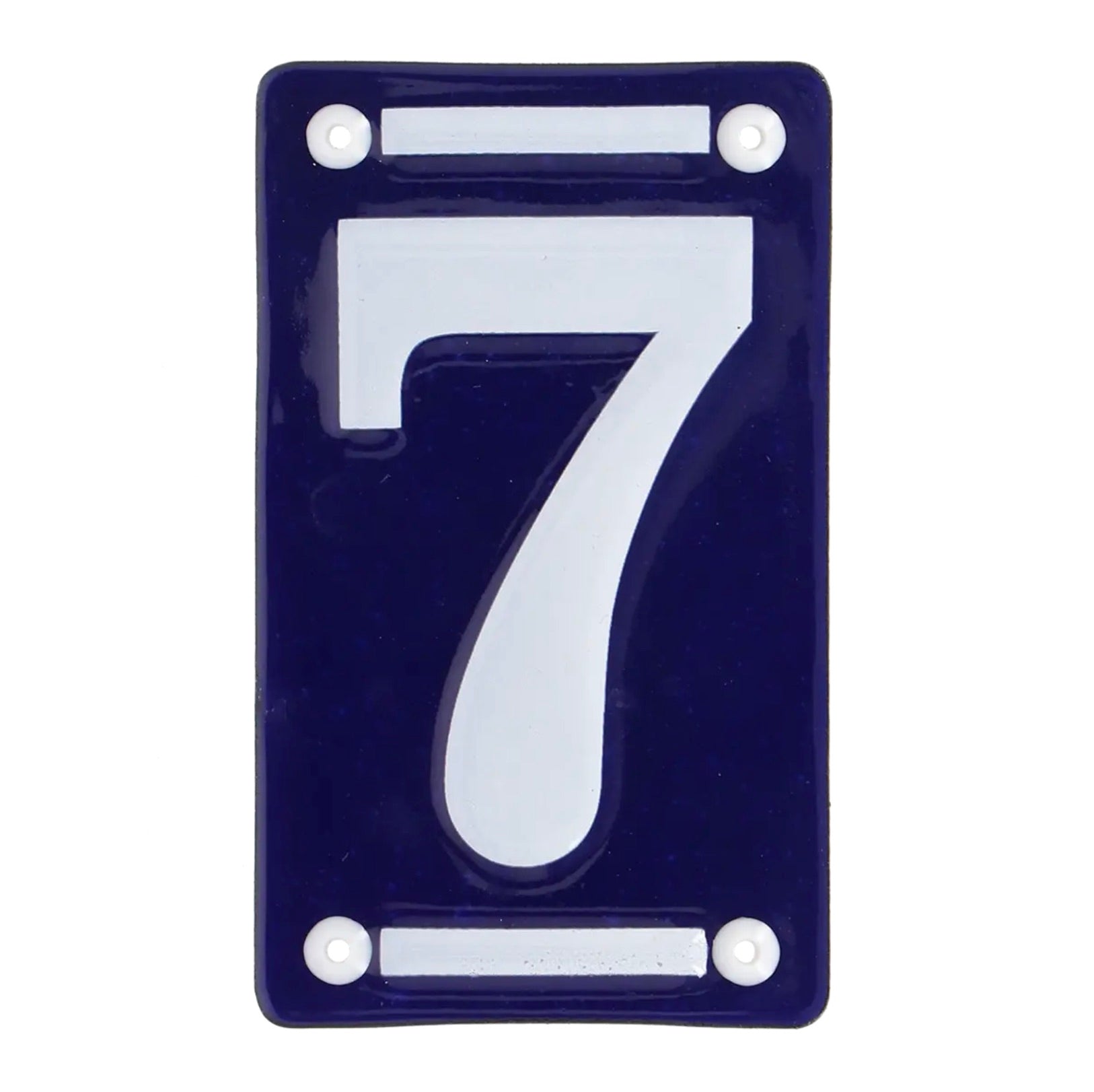 Numéro de maison en céramique - Bleu et blanc