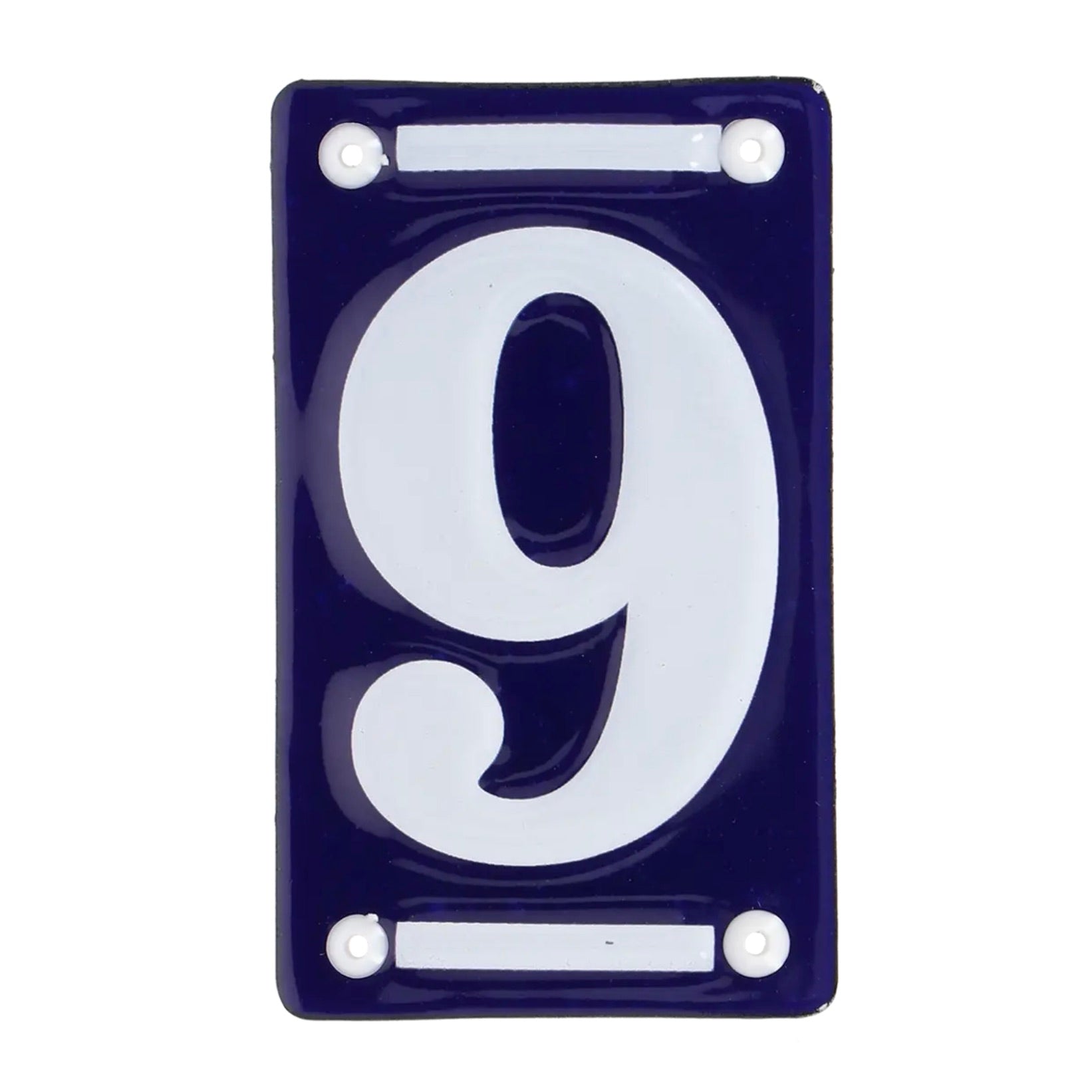 Numéro de maison en céramique - Bleu et blanc