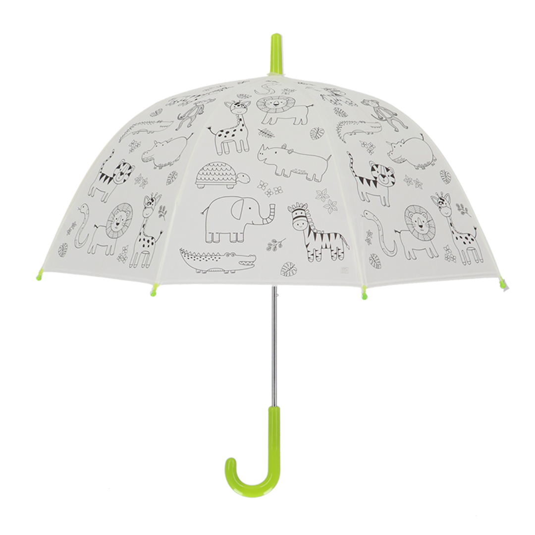 Parapluie jungle à colorier