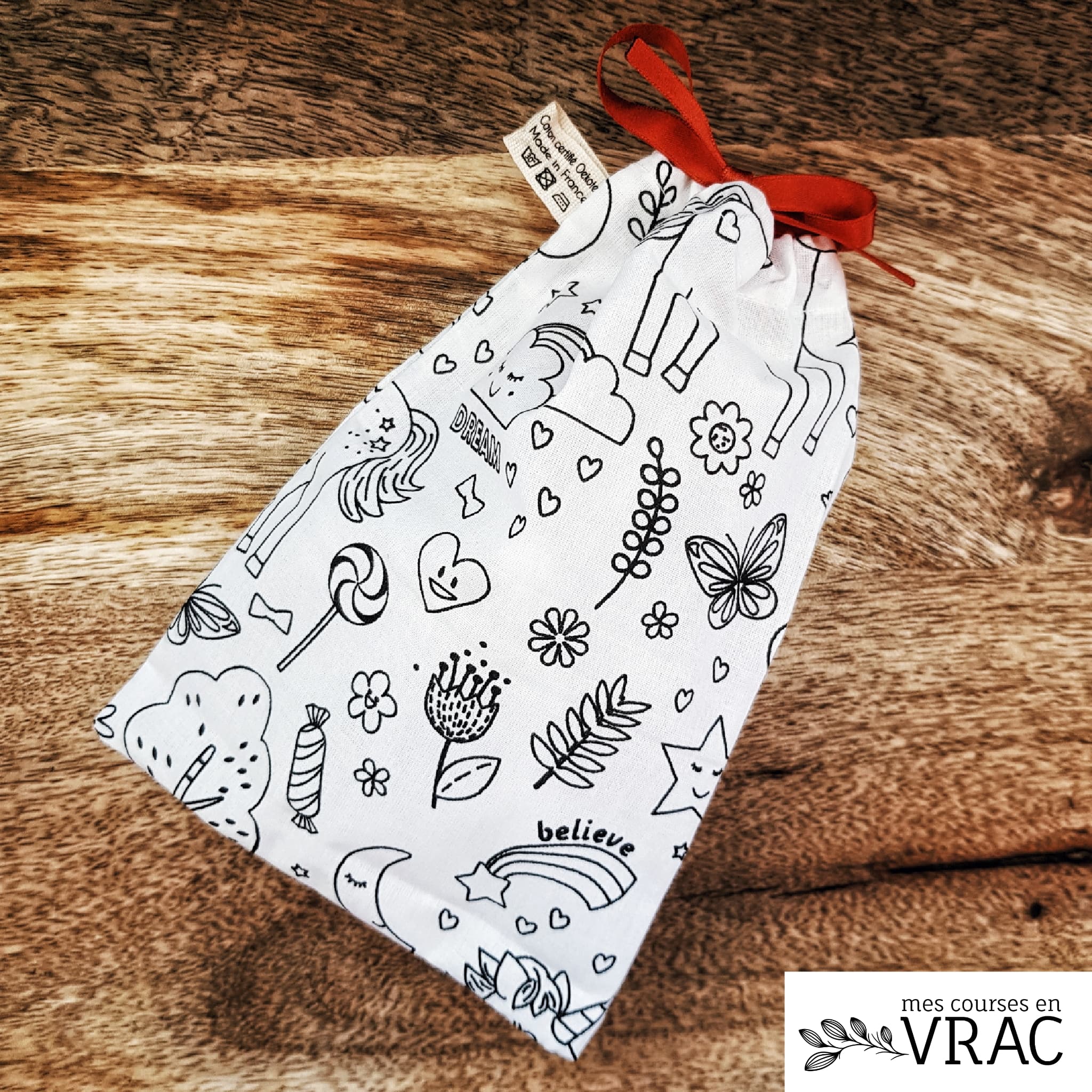 Pochette à goûter à colorier