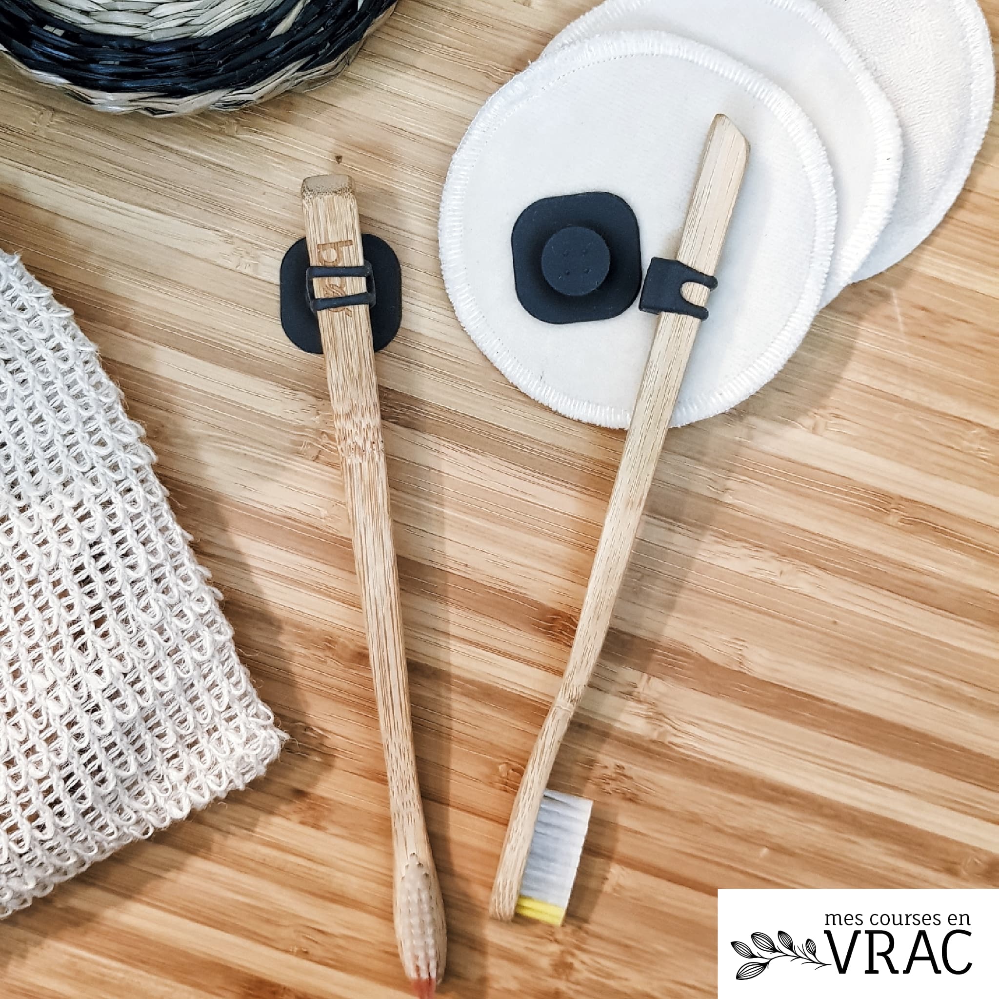 Porte brosse à dents aimanté (set de 2 pièces)