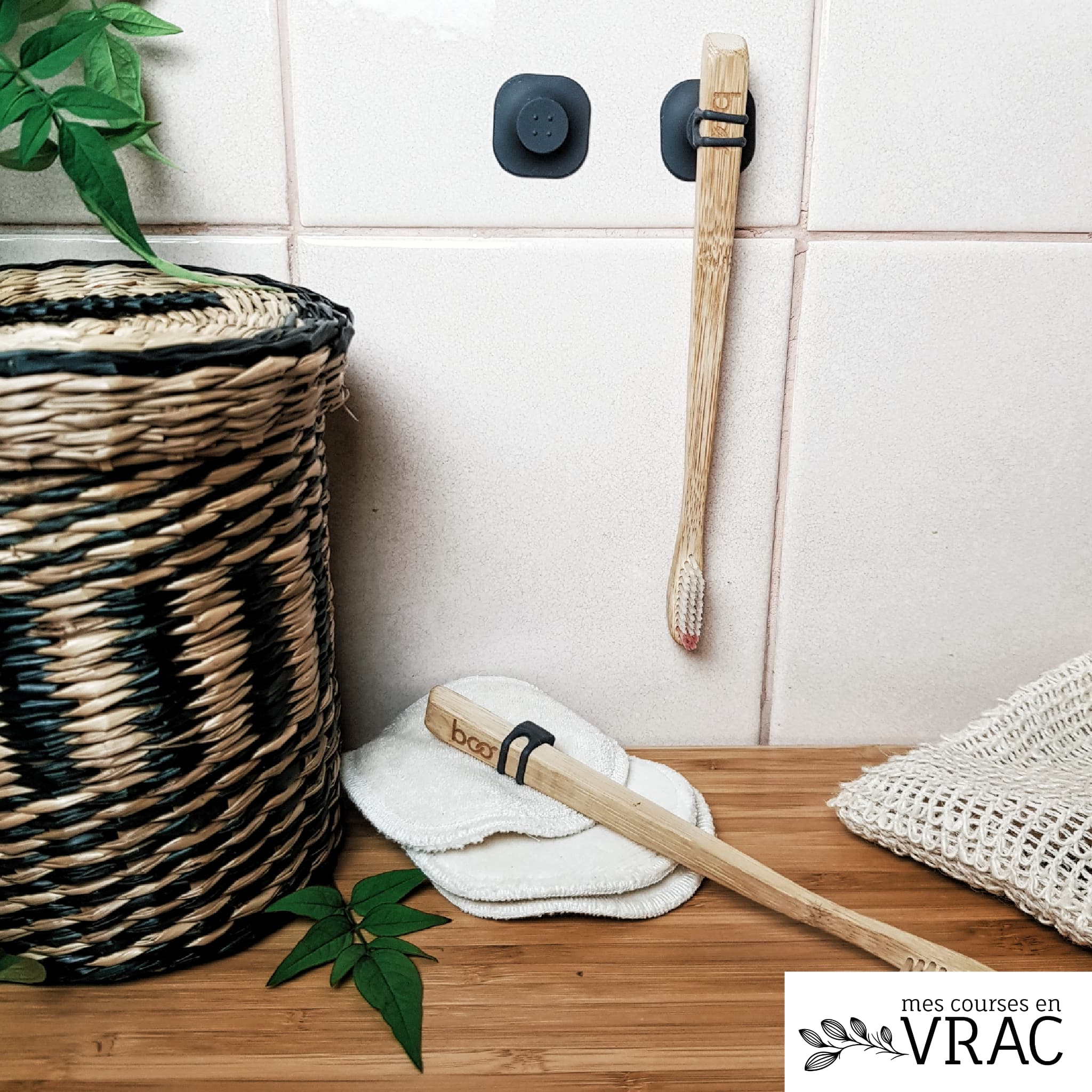 Porte brosse à dents aimanté (set de 2 pièces)