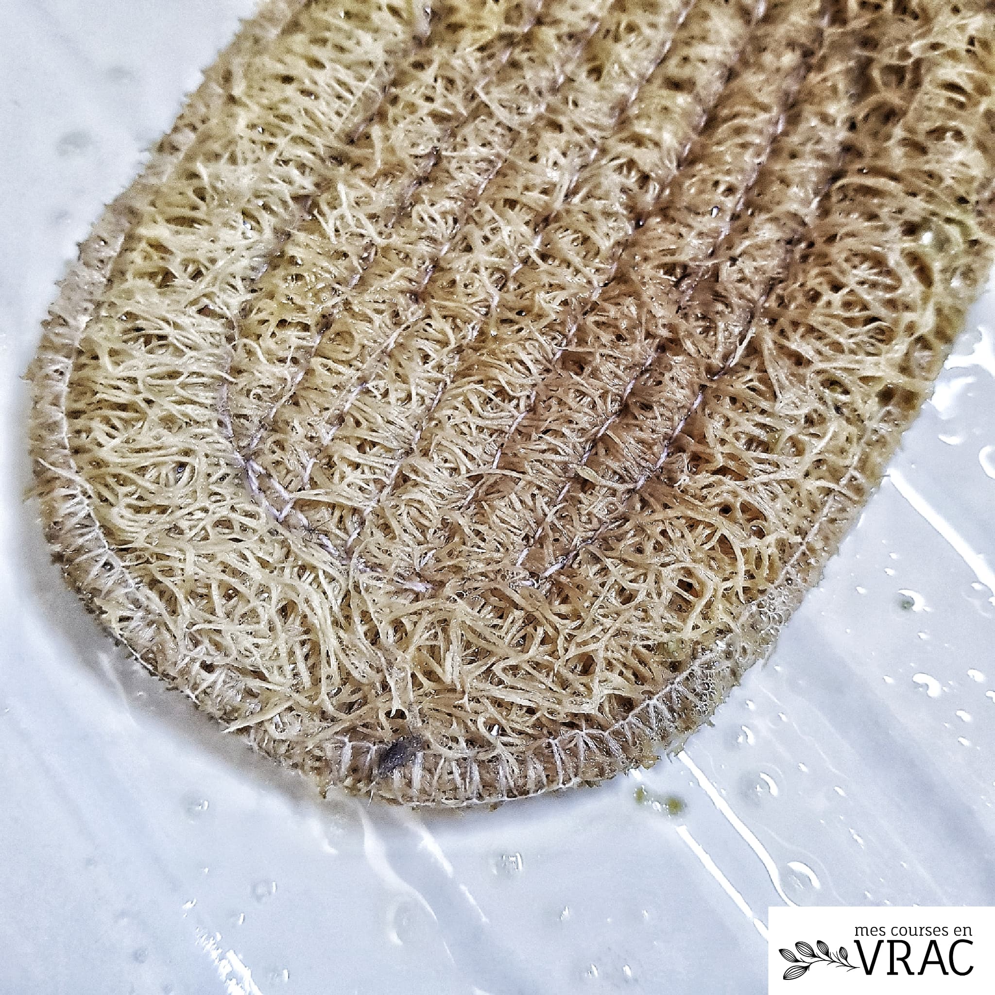 Porte-savon éponge luffa - rond