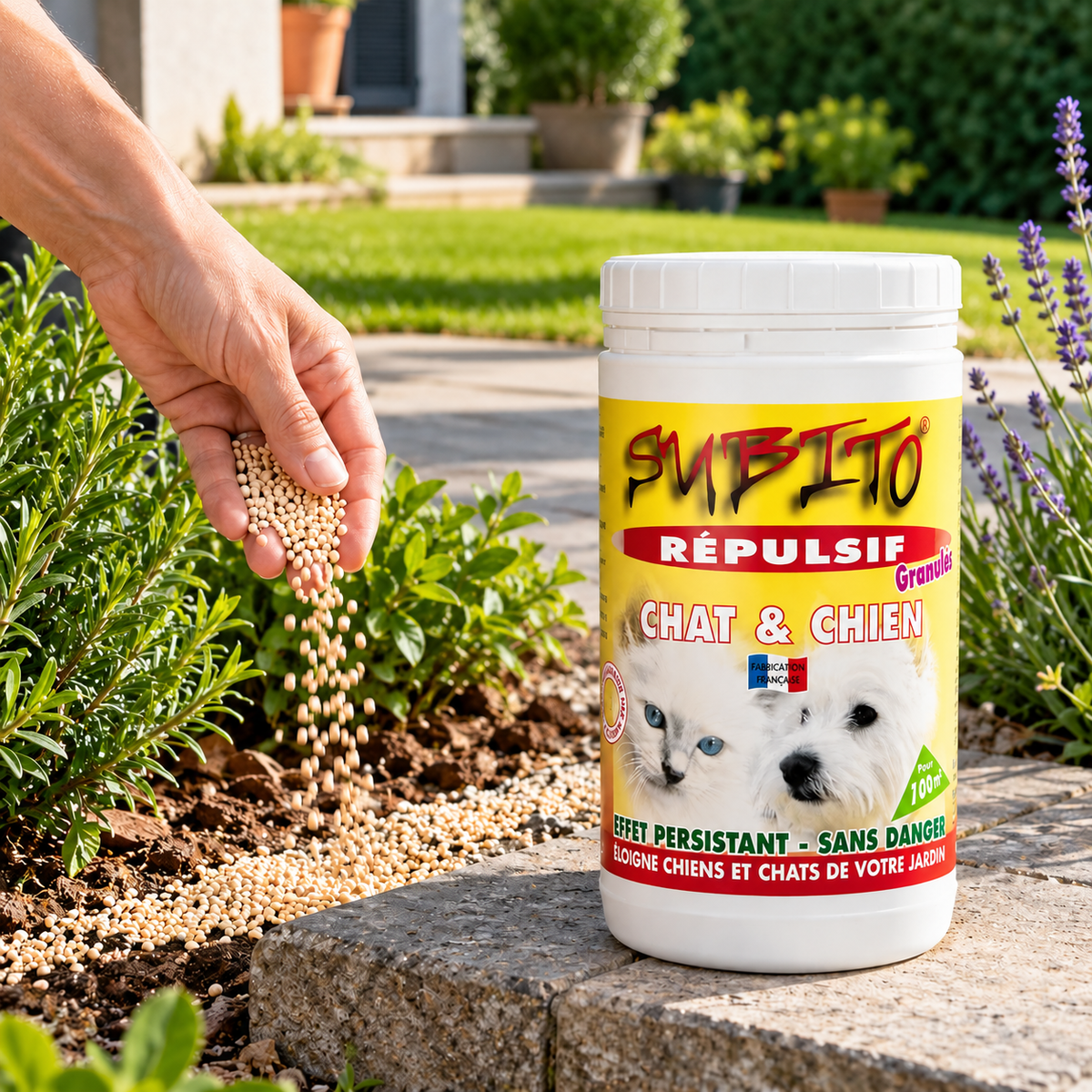 Répulsif Chiens et Chats en granulés Subito – Extérieur – 1 kg