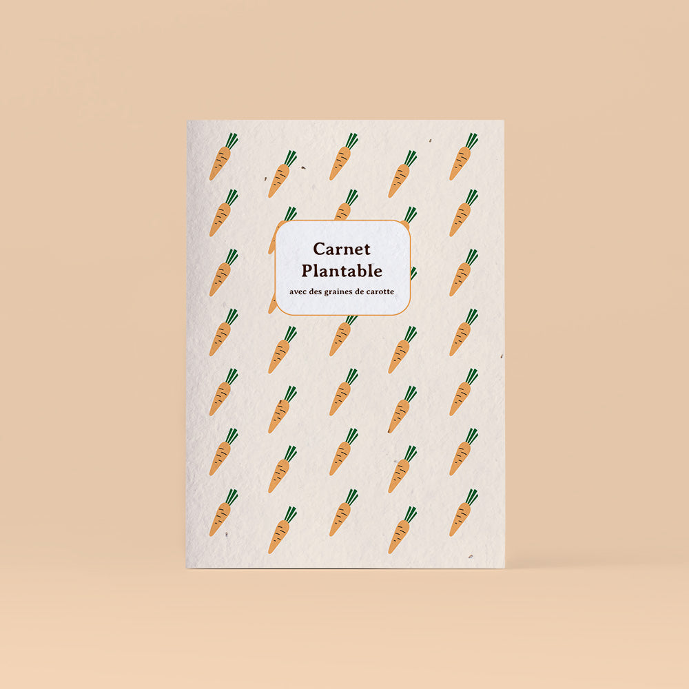 Carnet à planter avec graines de carotte