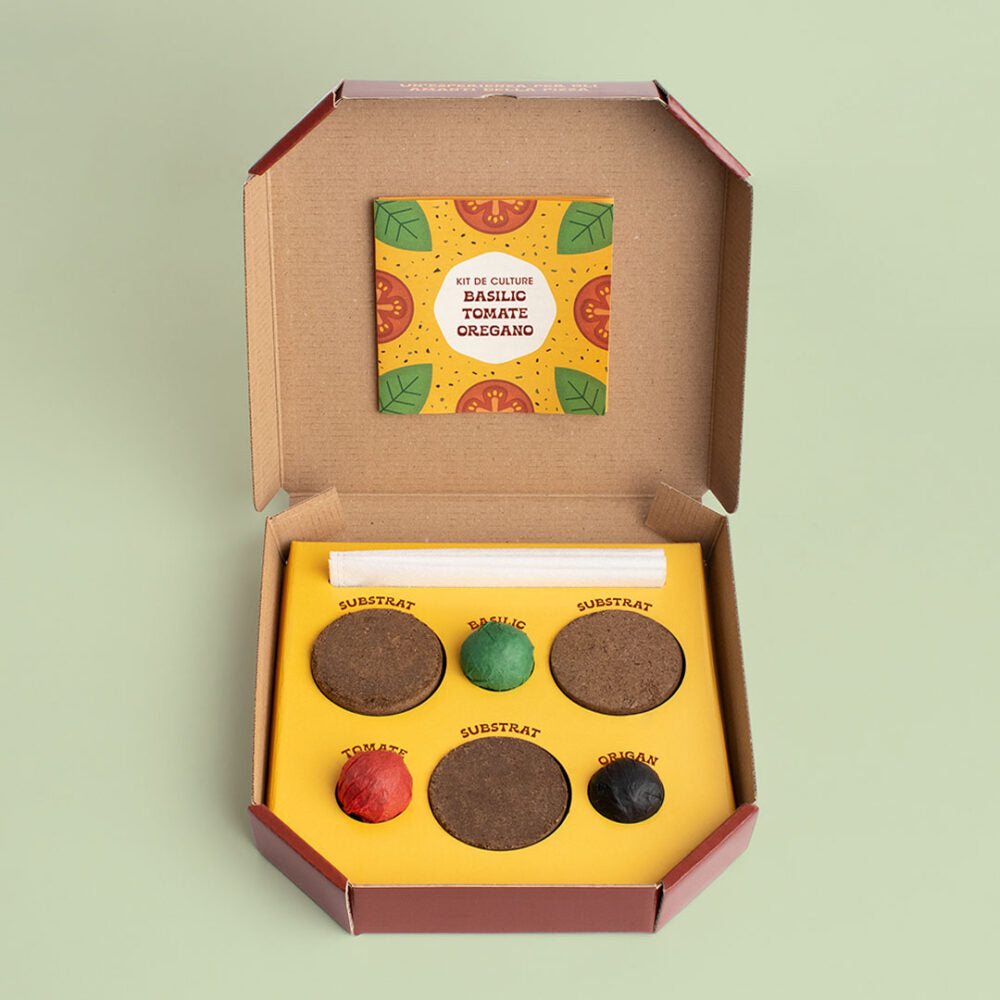Kit de culture Pizza Lovers – Basilic, Tomate et Origan