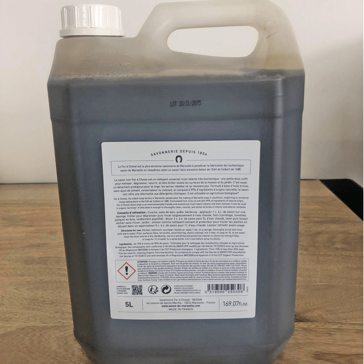 Savon noir liquide menager naturel - Bidon de 5 L
