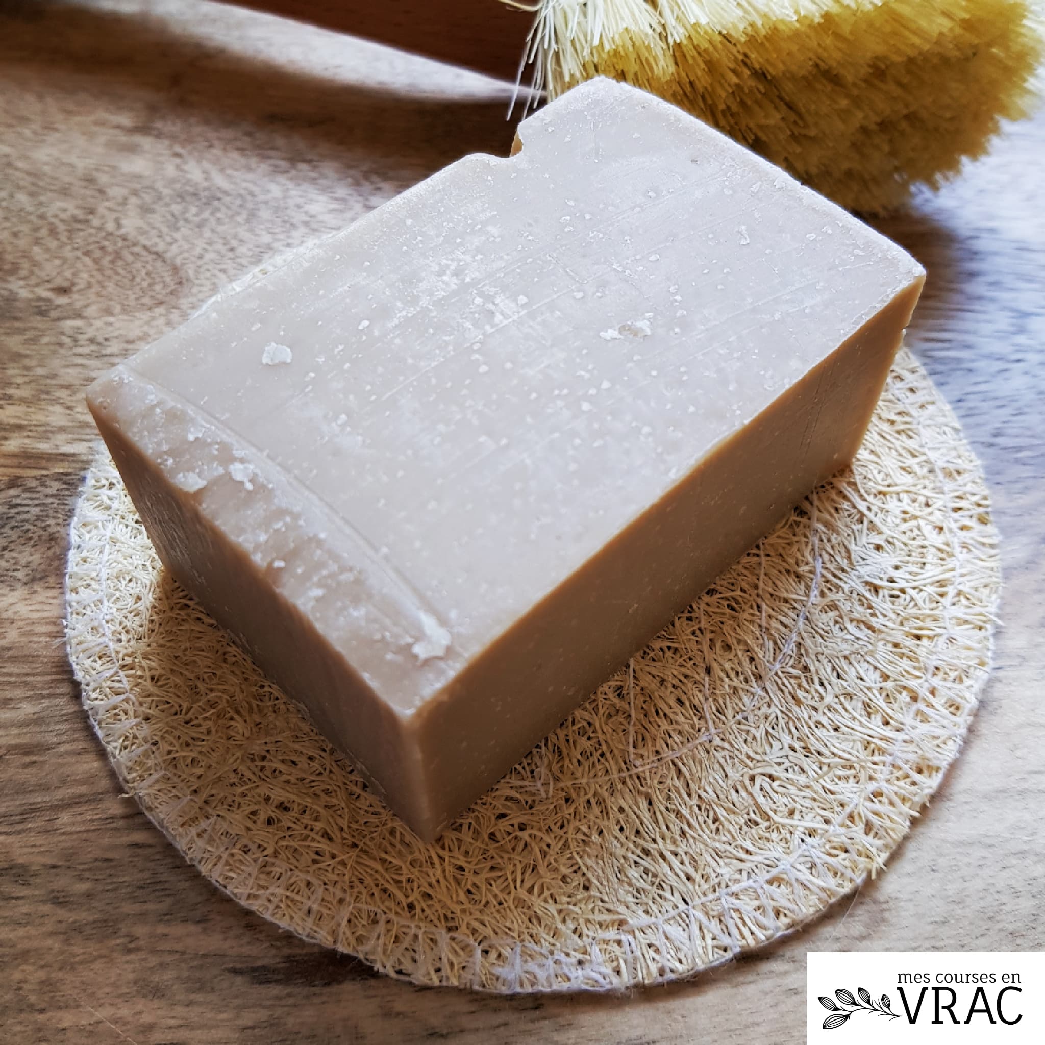 Porte-savon éponge luffa - rond