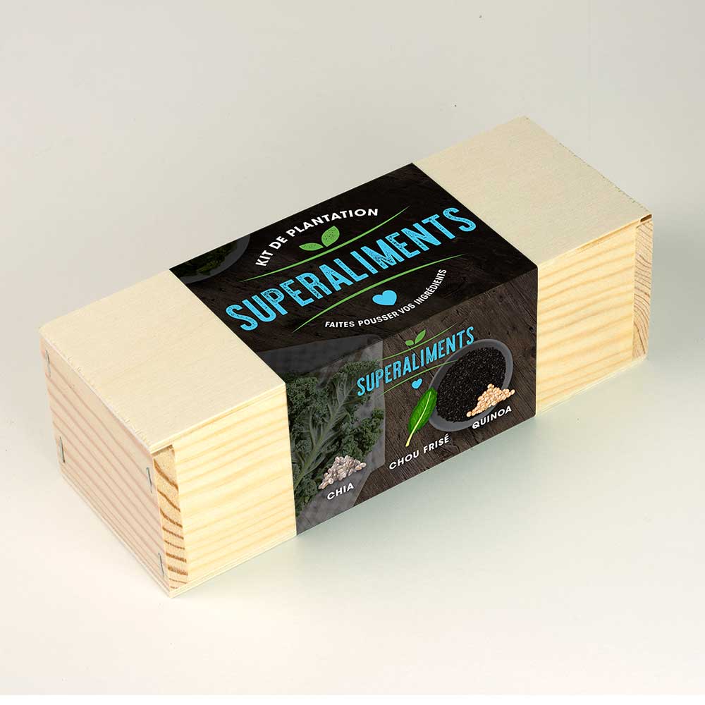 Kit d'Auto-Culture Superaliments – Chia, Chou Frisé et Quinoa