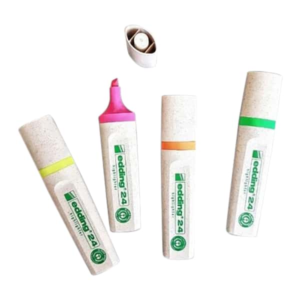 Surligneurs rechargeables - assortiment 4 couleurs