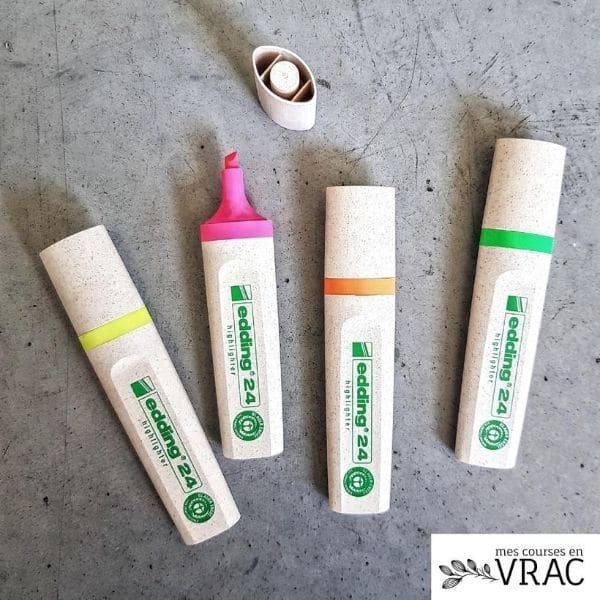 Surligneurs rechargeables - assortiment 4 couleurs