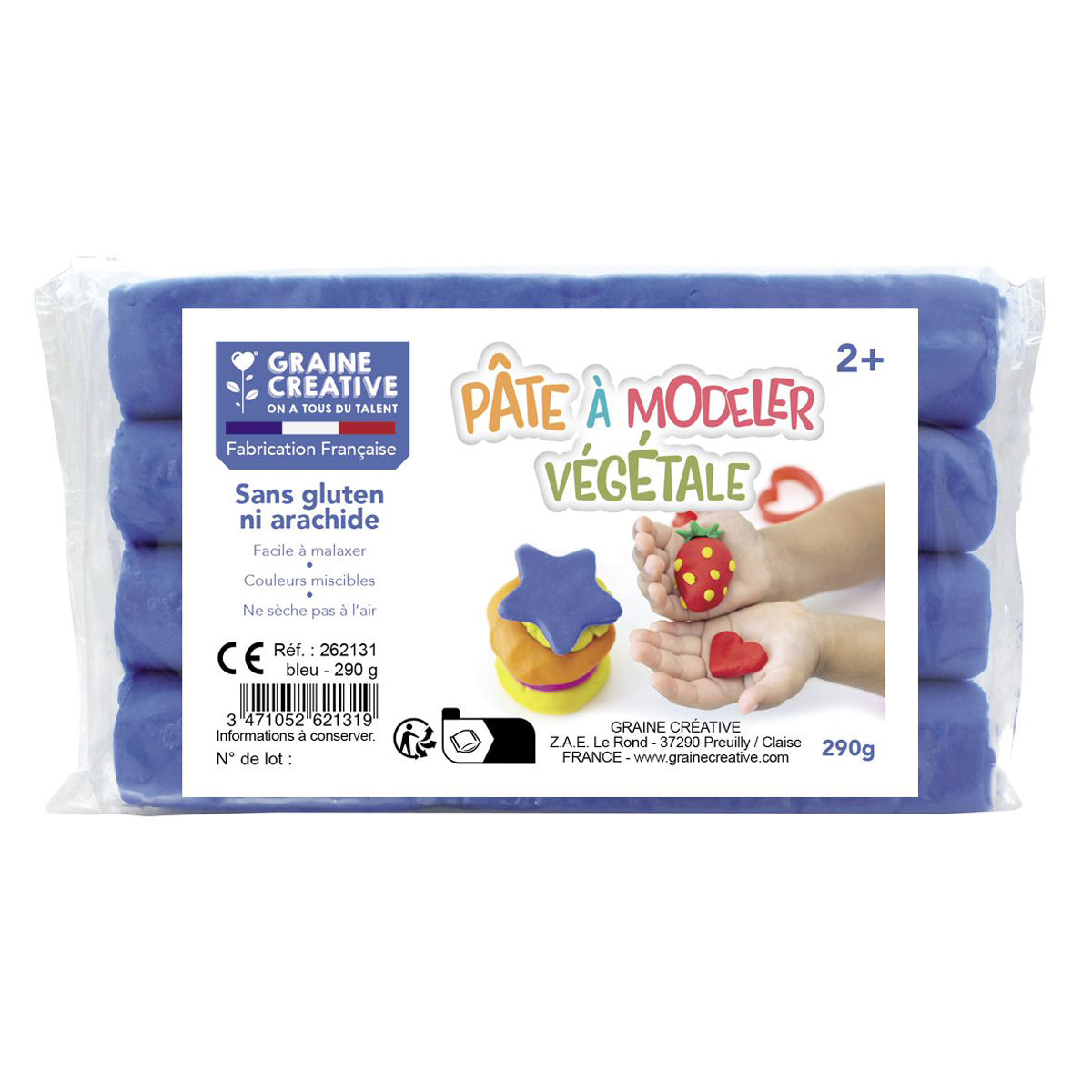 Kit 6 pâtes à modeler végétales et ses accessoires