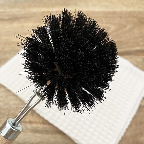 Brosse vaisselle en crin de cheval à tête rechargeable