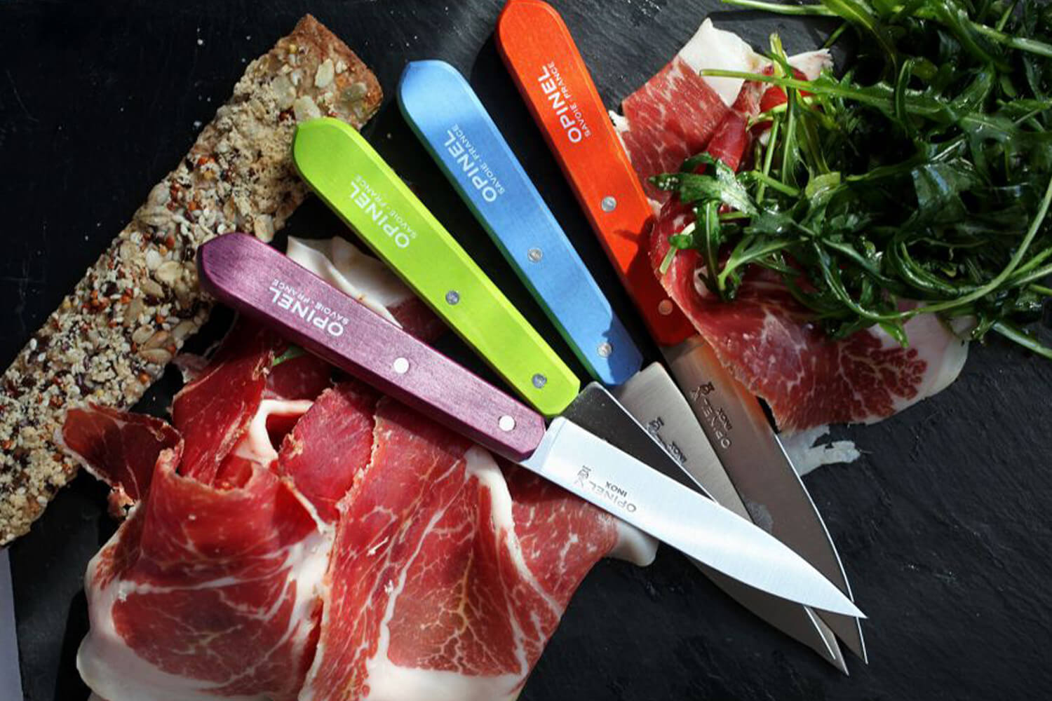 Coffret de 4 couteaux d'office colorés N°112 OPINEL