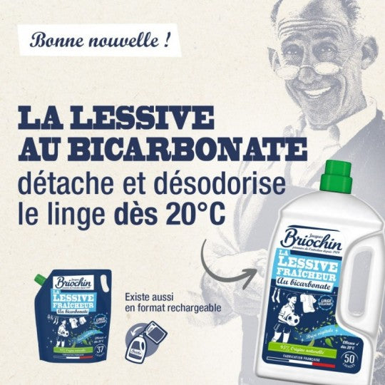 Lessive Liquide au Bicarbonate – 50 Lavages – 2,27 L BRIOCHIN