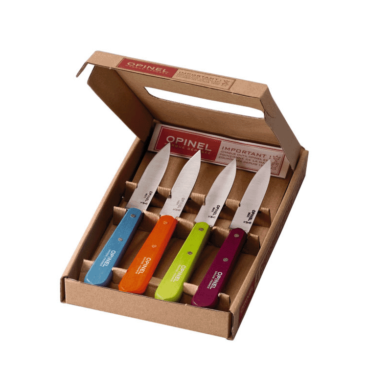 Coffret de 4 couteaux d'office colorés N°112 OPINEL