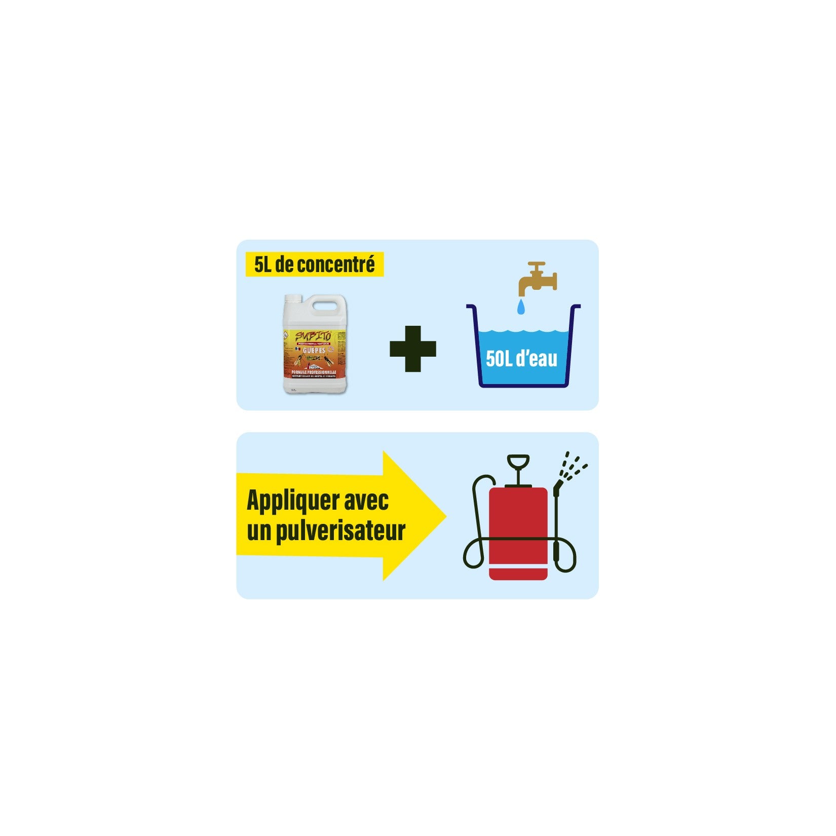 Insecticide guêpes & frelons 5L – Protection toitures Subito (jusqu’à 1500 m²)