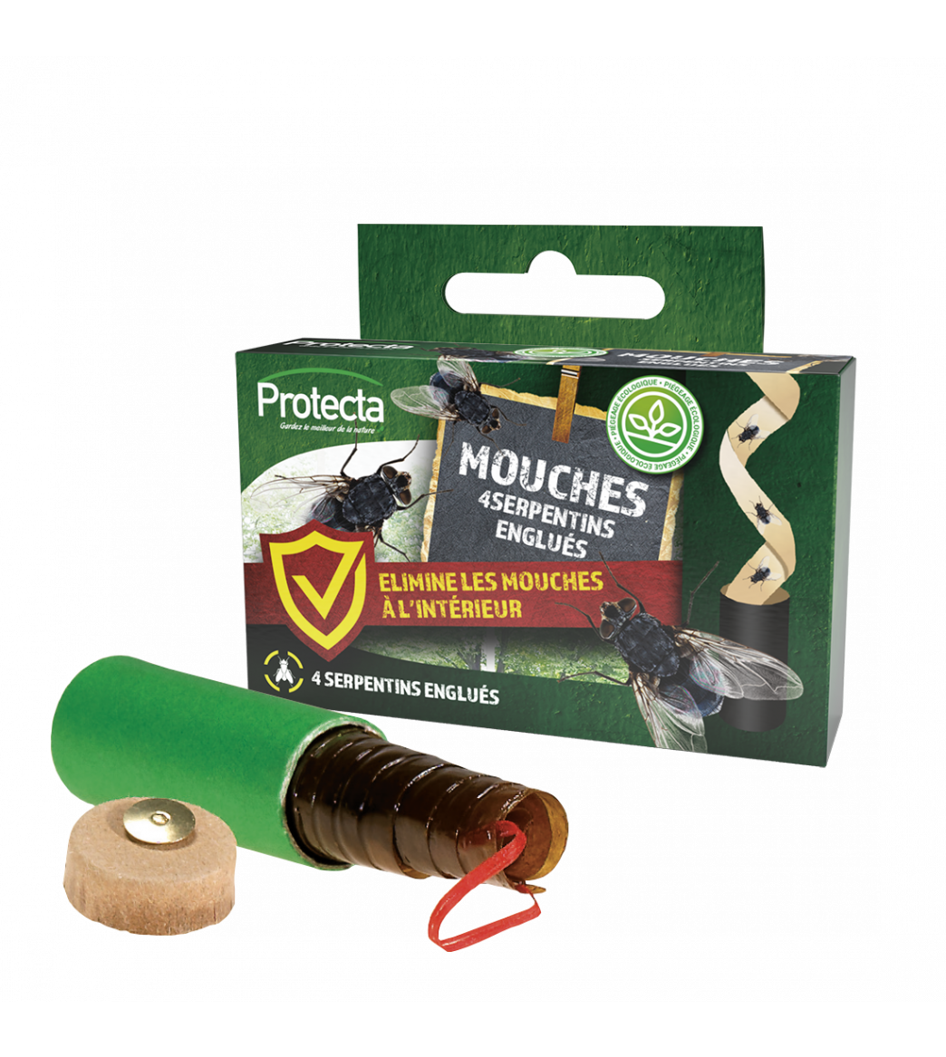 Serpentins englués anti-mouches – Lot de 4 – Piège écologique sans insecticide
