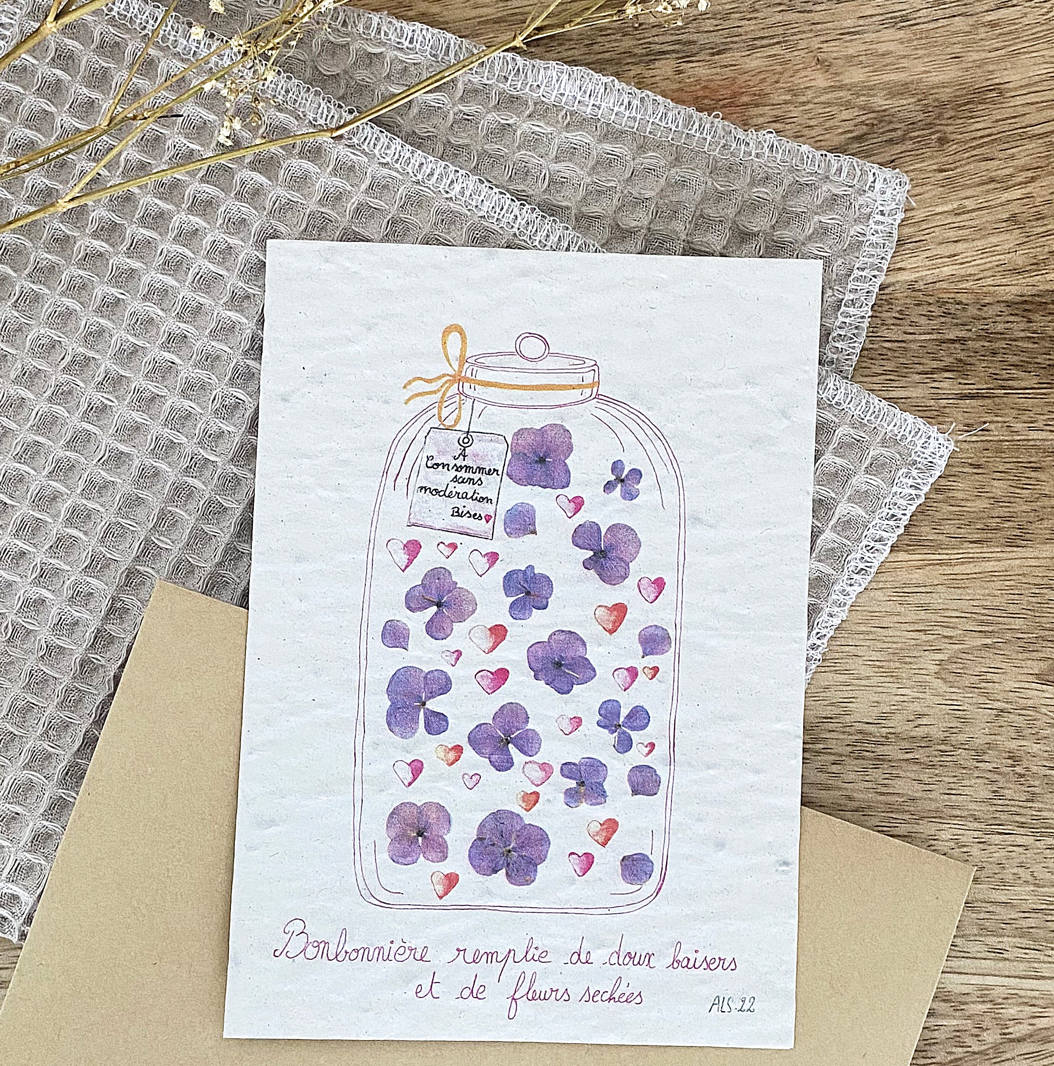 Carte ensemencée à planter - bonbonnière