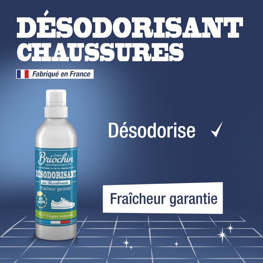 Désodorisant chaussures au bicarbonate parfum citron – Le Briochin 200 ml