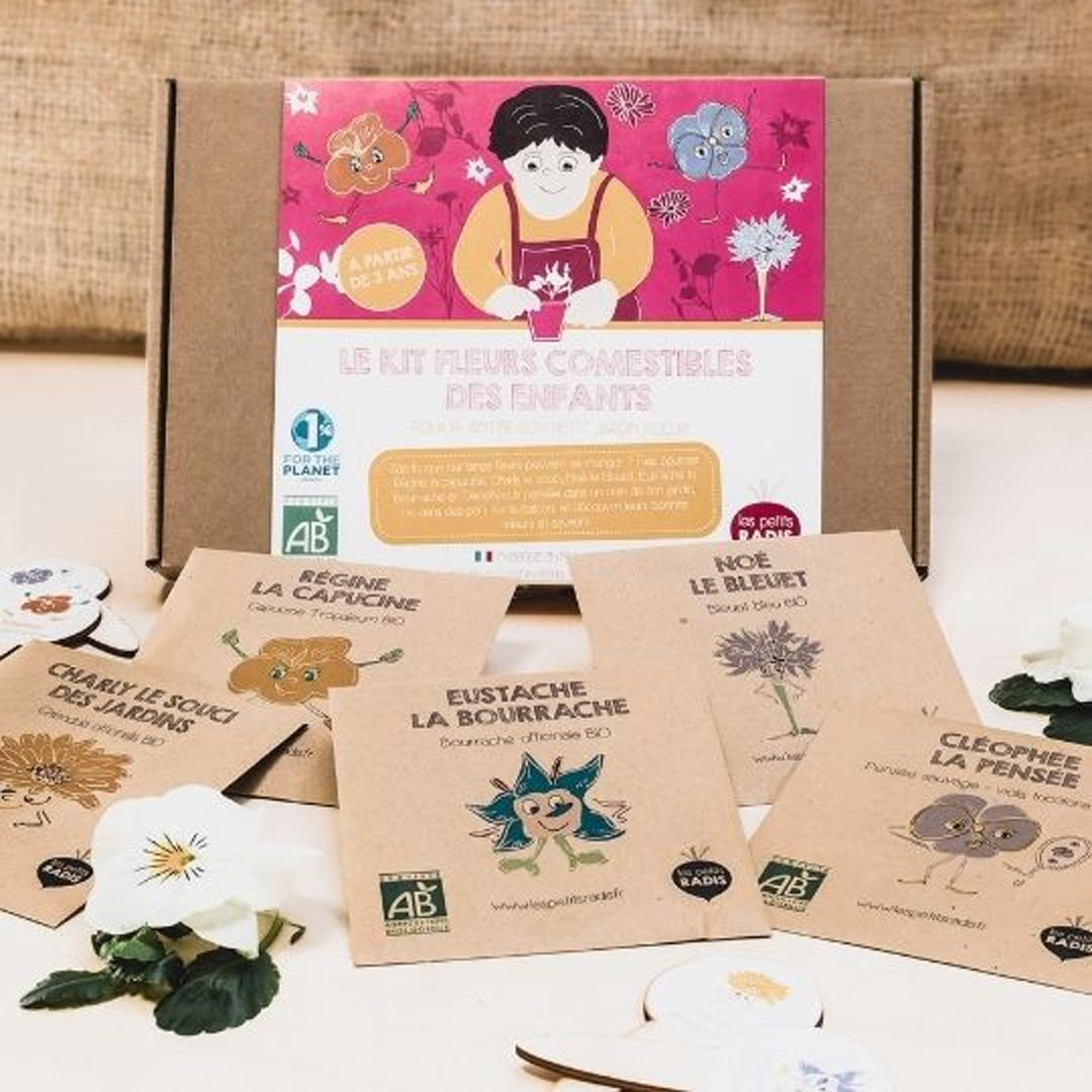 LE KITKIPOUSSE : Kit graines de fleurs comestibles bio