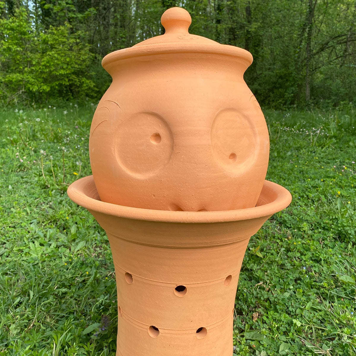 Base + tête + couvercle du lombricomposteur à étages (lisse ou motif)