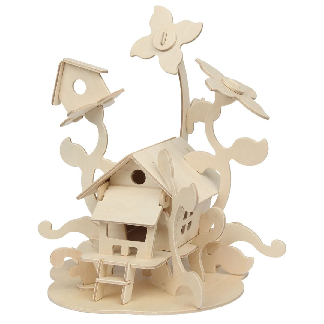 Puzzle 3D en bois à construire - Maison de fées