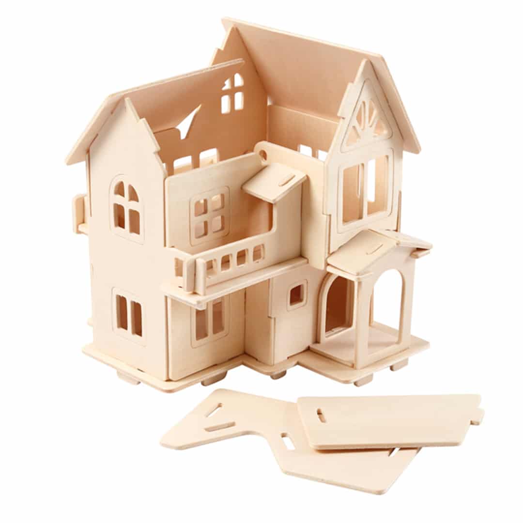 Puzzle 3D en bois à construire - Maison de rêve