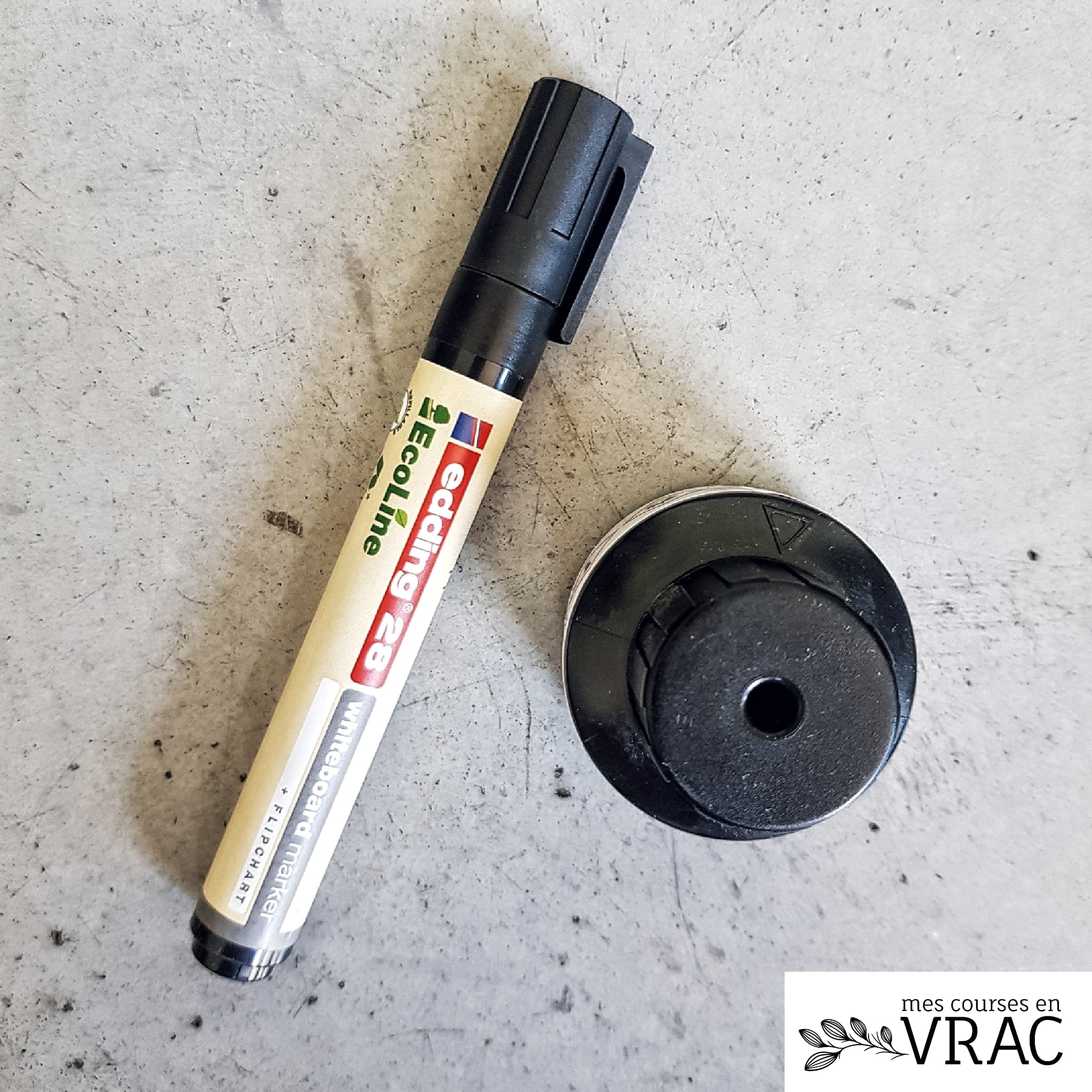 Marqueur pour tableaux blancs rechargeable - Noir