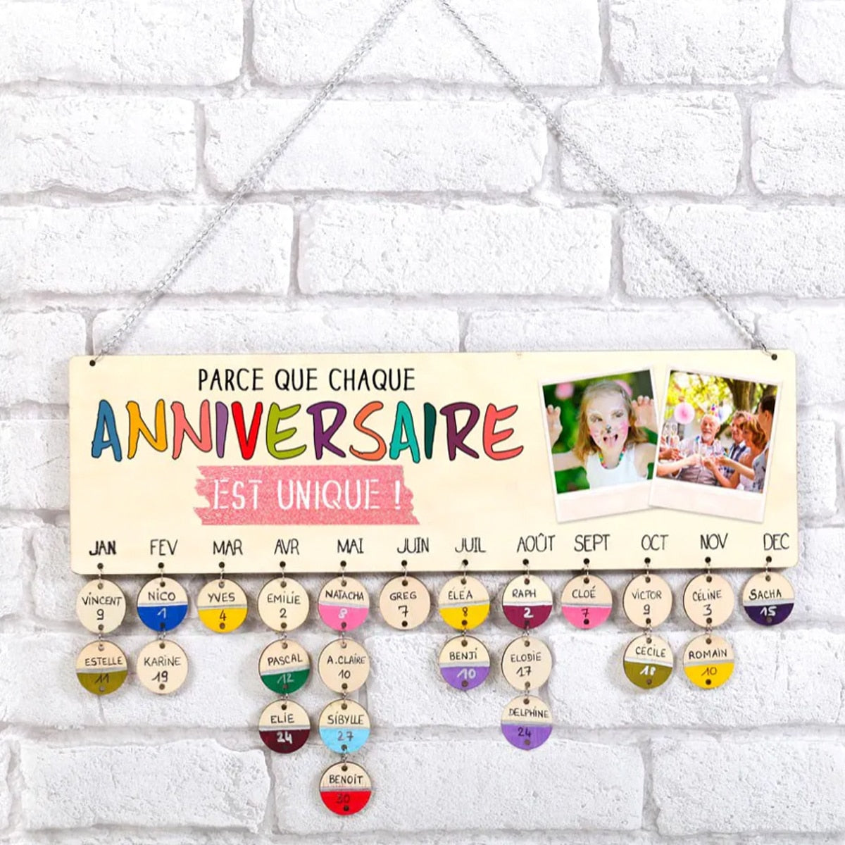 DIY - Calendrier anniversaires en bois