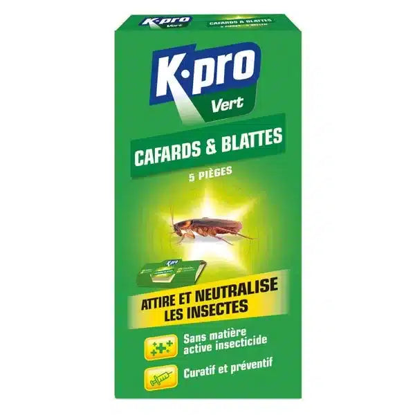 Pièges à cafards et blattes – Lot de 5 pièges - K.PRO