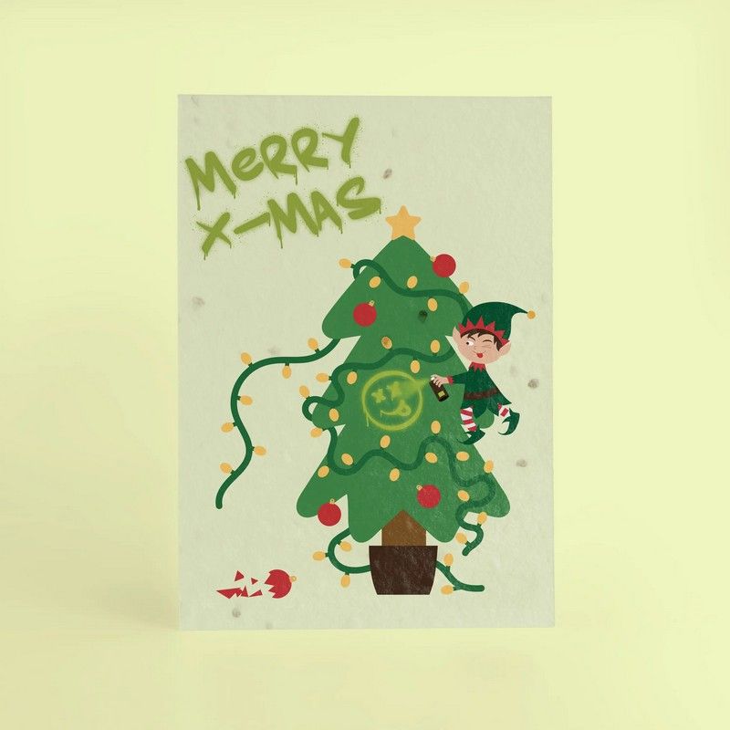 Carte de Noël à planter Merry X-Mas – Camomille