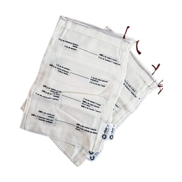 5 sacs à vrac gradués en tissu - Taille M