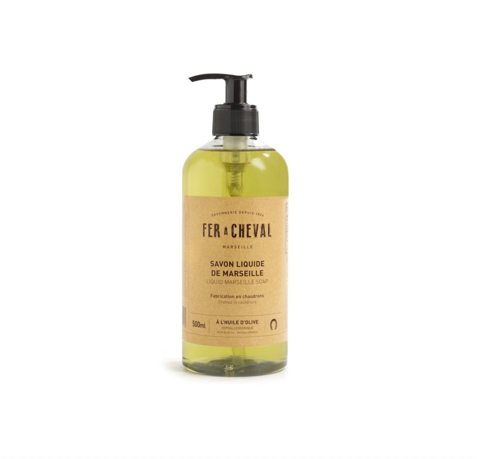 Savon liquide de Marseille à l'huile d'Olive 500ml - Fer à cheval