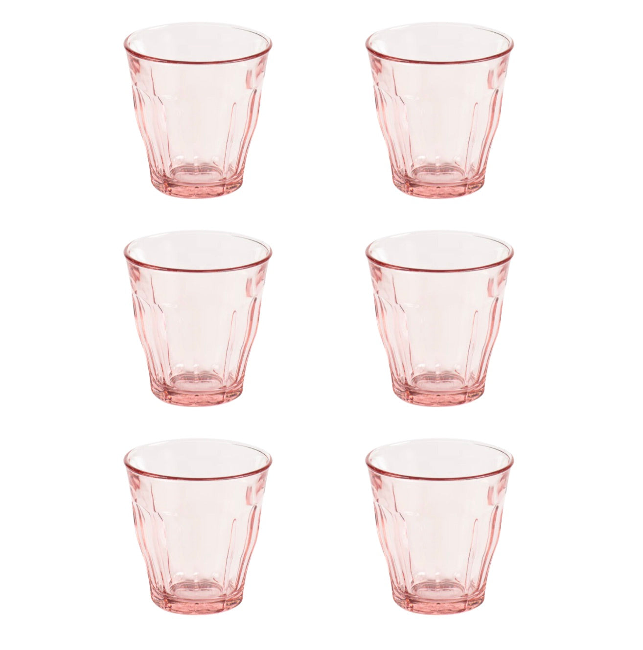 Pack de 6 verres Picardie rose - Duralex