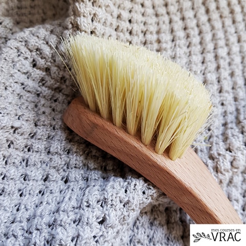 Klangfeiler® Brosse à récurer en bois - brosse en fibre naturelle