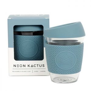 Mug en verre bleue - Mes courses en vrac