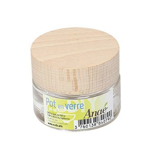 Anae pot en verre avec couvercle bois 30ml