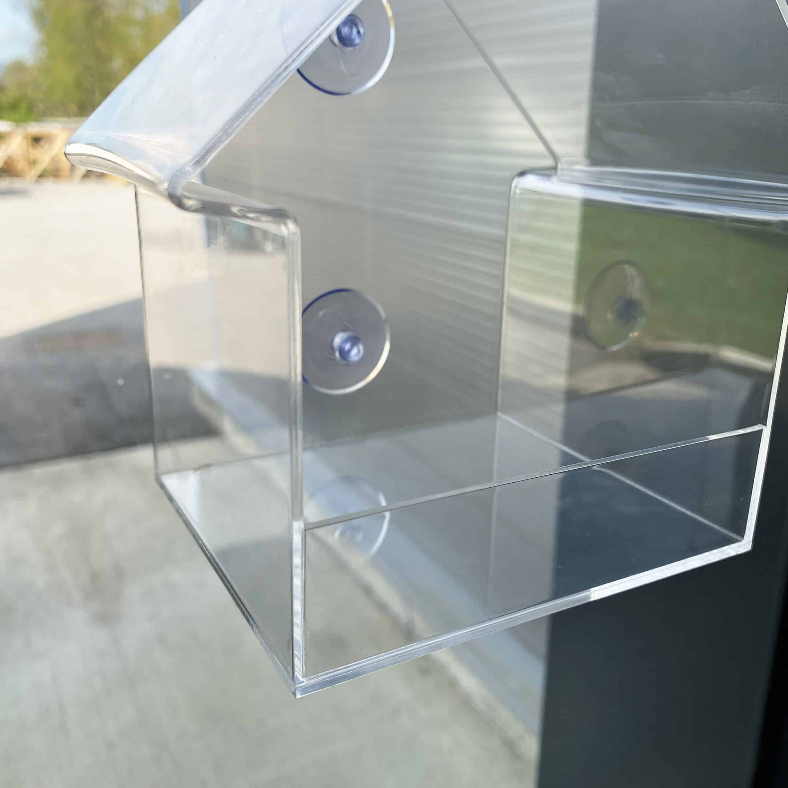 Mangeoire à oiseaux pour Fenêtres avec boisson pour oiseaux - en acrylique  transparent