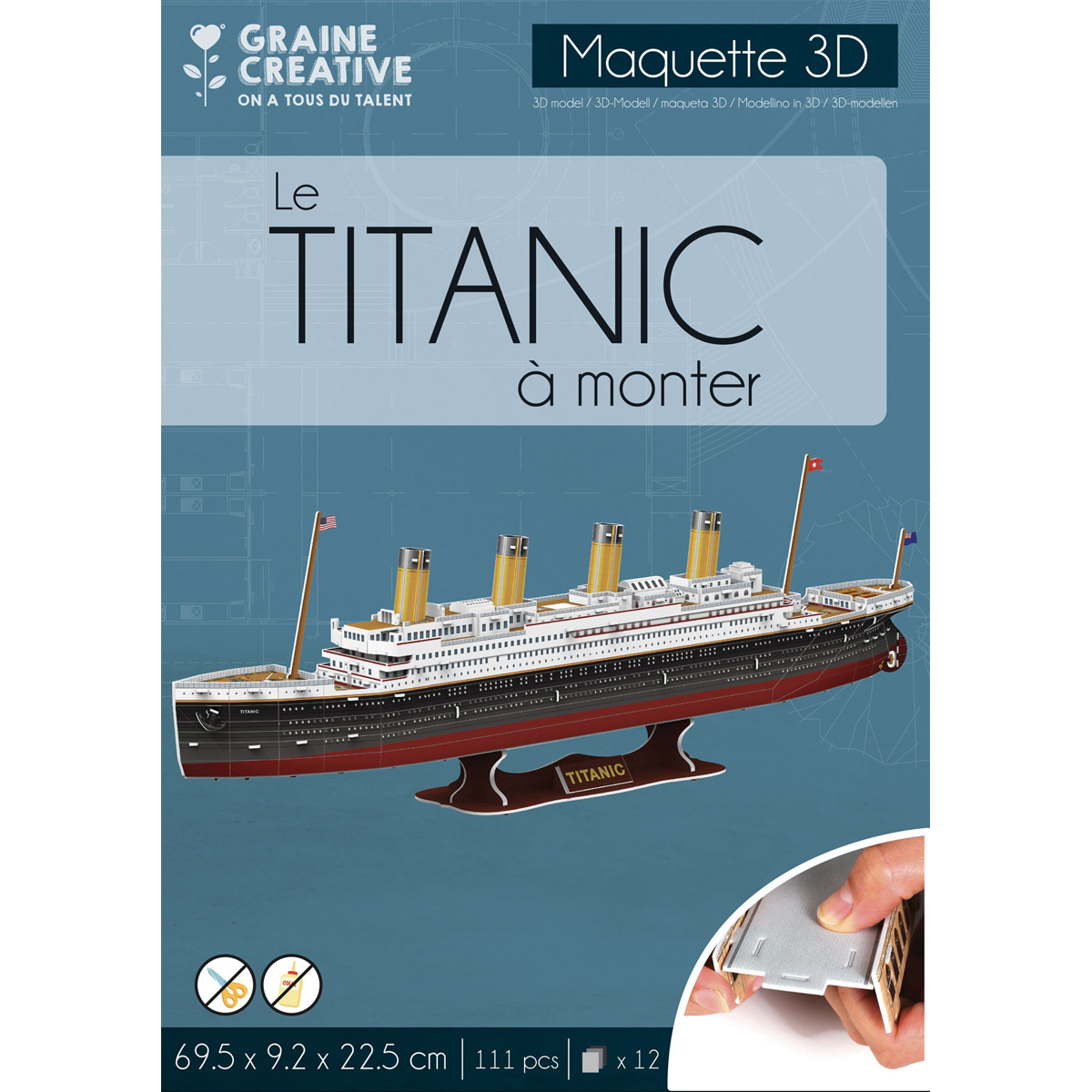 Maquette 3D en carton mousse - Titanic - Mes courses en vrac